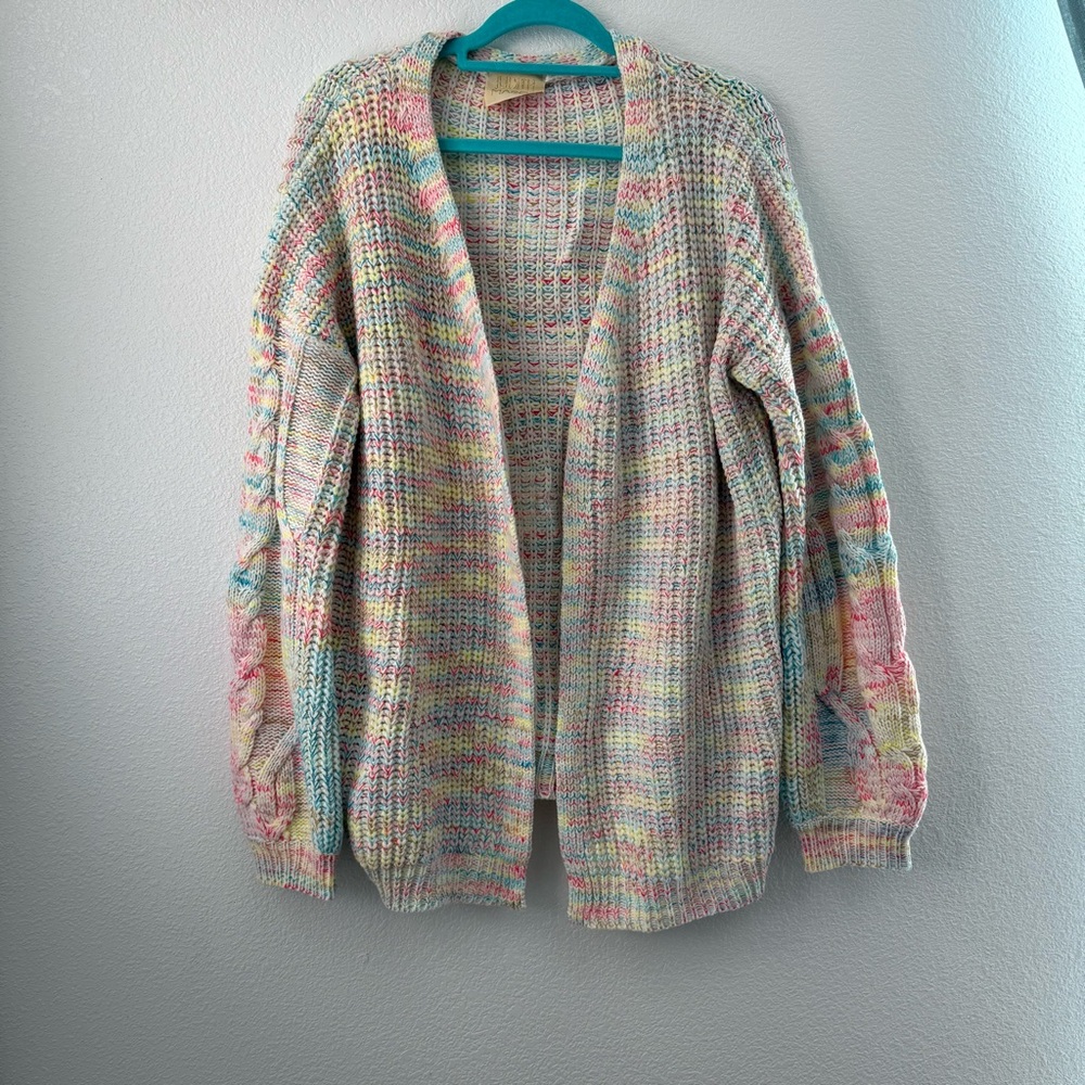 Judith March Open Front Colorful Knit Cardigan Merry N Bright Christmas Large - Picture 3 of 6
